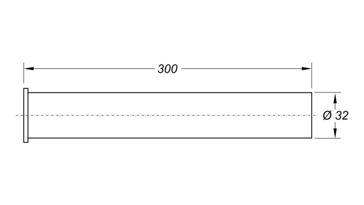 EXTENSION FOR SYPHON 30 CM F32 CHROME WITH BERT