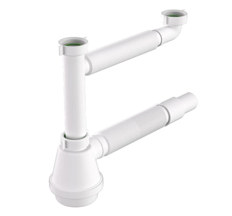 SYPHON FOR DOUBLE KITCHEN SINK WITH GV