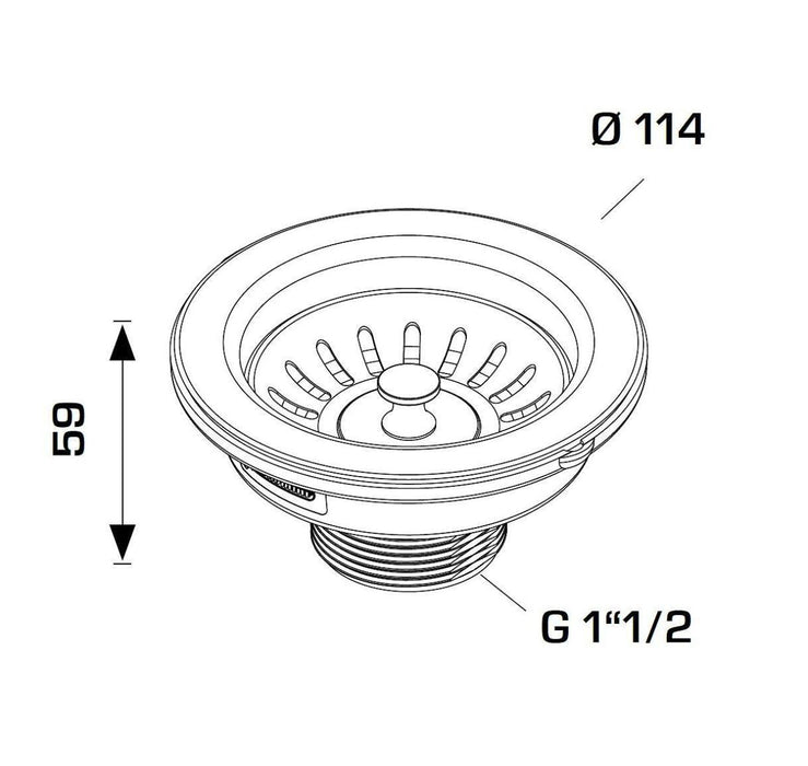 KITCHEN SINK Aerator F114X11/2 ECO