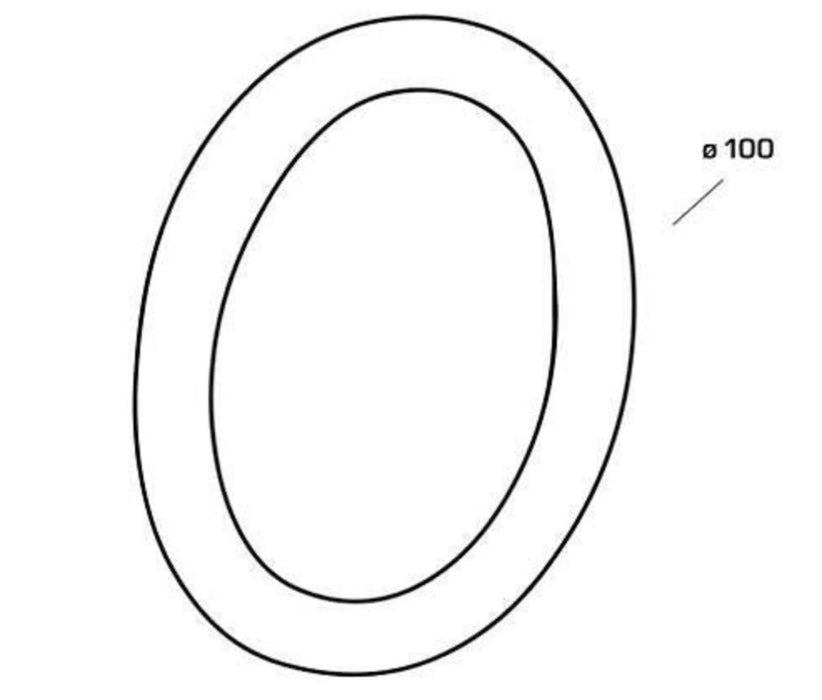 GASKET BLACK 100X94X3 MM