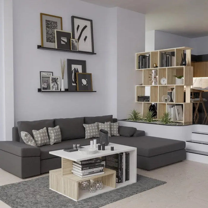 Bookcase FIESTA 4P 59.5x30x140 cm sonoma oak - Wooden shelvesRGA-DRE<<<ShelvesRGA<<<ActionPL