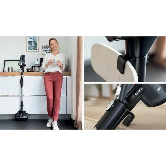 Bosch BBS712A Cordless Handstick Vacuum Cleaner Unlimited 7 TurboSpin motor 82 dB(A) 3.0 Ah battery 18.0V AllFloor