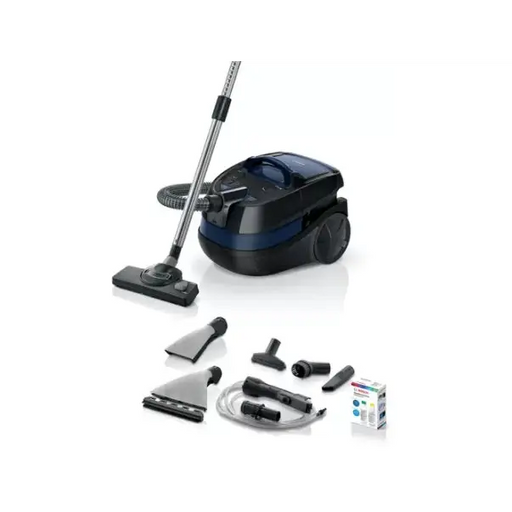 Bosch BWD41700 Series 4 3in1 Vacuum cleaner for wet and dry cleaning 1700 W motor 3.5 l bag PureAir hygiene filter Blue
