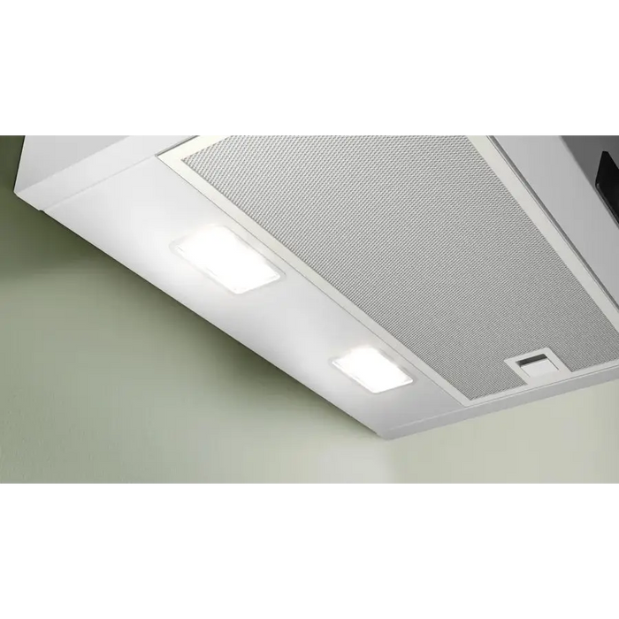 Bosch DWK67FN20 SER4 Wall hood 60 cm A+ EcoSilence Drive Alexa voice control transparent glass white print max 431 m3/h