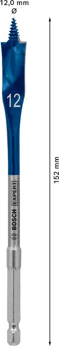 BOSCH EXP FLAT WOOD DRILL BIT 12 MM