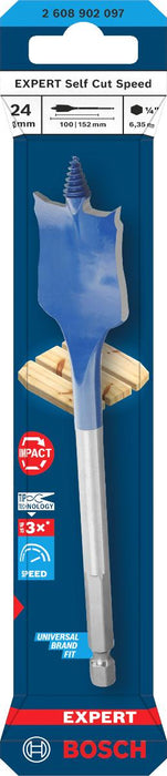 BOSCH EXP FLAT WOOD DRILL BIT 24 MM