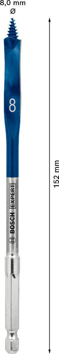 BOSCH EXP FLAT WOOD DRILL BIT 8 MM
