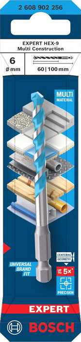 UNIVERSAL DRILL HEX-9 MULTI BOSCH 6x60x100