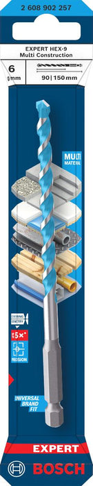 BOSCH EXPERT DRILL BIT HEX-9 MULTI 6MM
