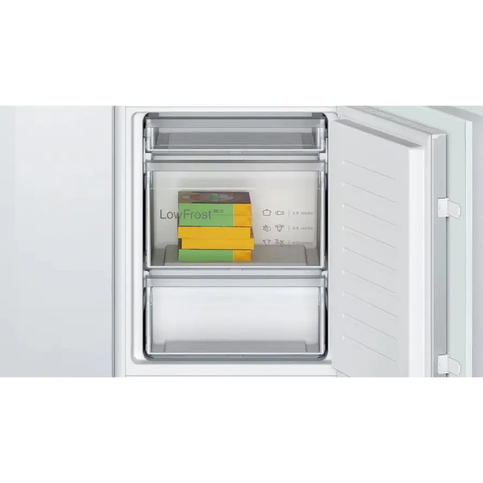Bosch KIV86NSE0 SER2 BI fridge-freezer LowFrost E 177,2 x 54.1 cm 267l(183 + 84) 35dB Eco Airflow BigBox sliding hinge