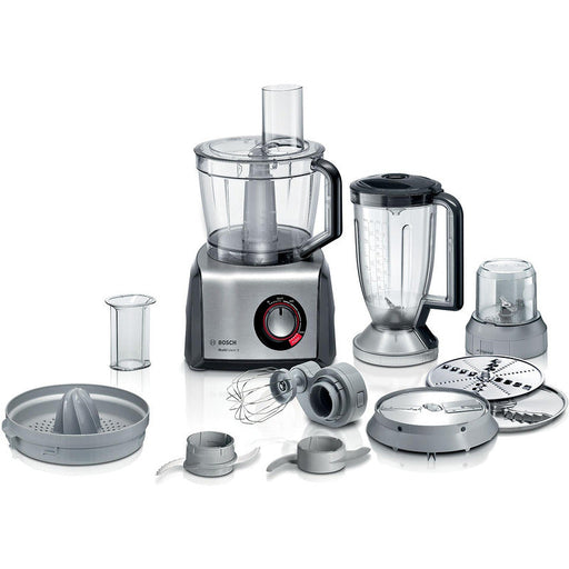 BOSCH MC812M844 Food processor MultiTalent 8 1250 W add.Tritan blender Citrus press Dough Tool Whisk Black -Brushed