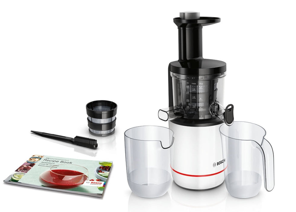 Bosch MESM500W Slow juicer VitaExtract 150 W 55 rpm 1 speed + reverse function tritan screw MixControl lever juice