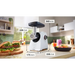 Bosch MFWS420W Meat mincer - MultiPower 1900 W Planetary gearbox 2,5 kg/min kebbe attachment sausage attachment reverse