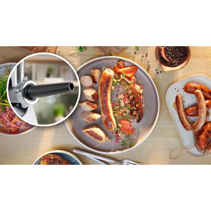 Bosch MFWS420W Meat mincer - MultiPower 1900 W Planetary gearbox 2,5 kg/min kebbe attachment sausage attachment reverse