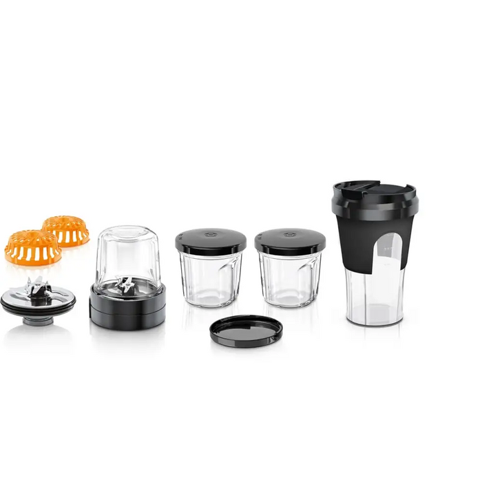 Bosch MUZ45XCG1 3 in 1 accessory set for grinding slicing and storage suitable for MUM4 MUM5 MUM Series 2 and MUM