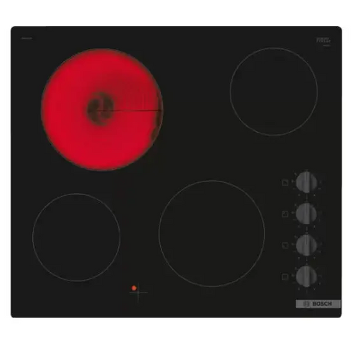 Bosch PKE611CA3E SER2 Electric cooktop 4 zones Sword knobs inox frame 6,6 kW 60 cm - Плотове<<<BOSCH