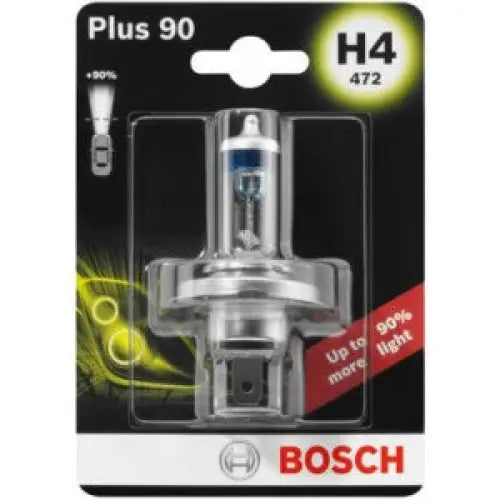 BOSCH PLUS 90% H4 3200K 55W 12V CARTON BLISTER 1 PCS - КРУШКИ И СВЕТЛИНИ<<<MaxCar