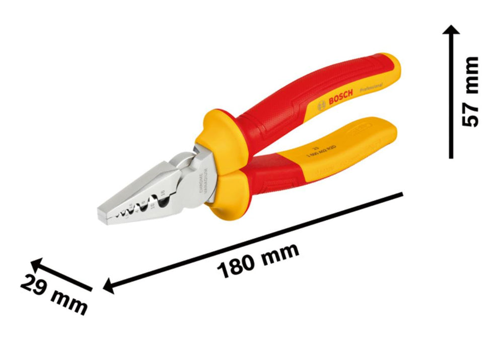 CRIMPING PLIERS 180MM BOSCH VDE