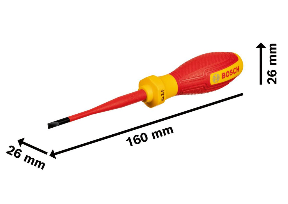 SCREWDRIVER STRAIGHT 1000V 3.5X75 BOSCH PRO