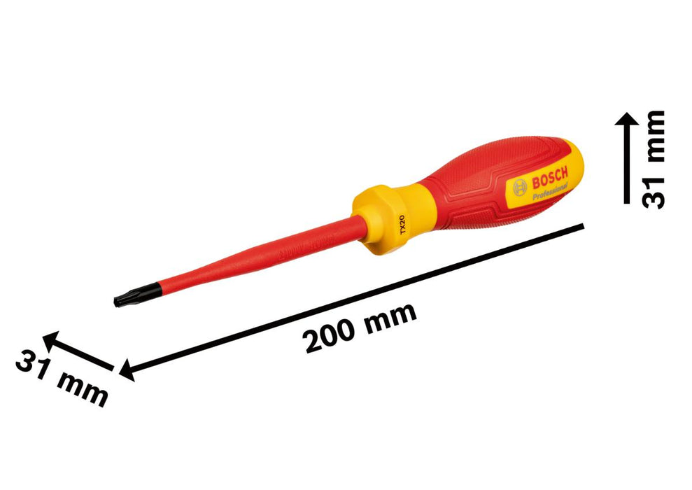 SCREWDRIVER TORX 1000V 20X100 BOSCH PRO