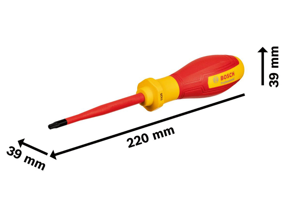 SCREWDRIVER TORX 1000V 25X100 BOSCH PRO