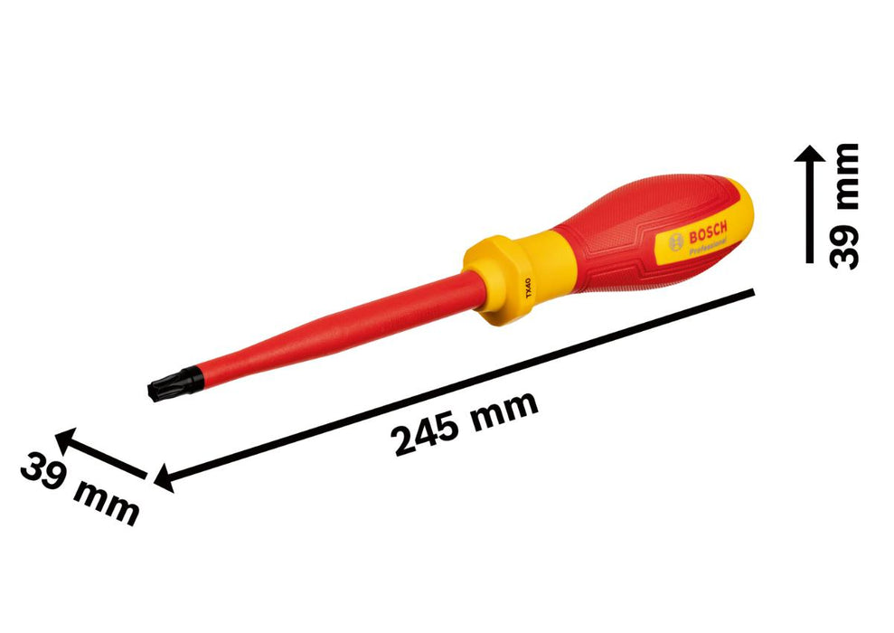 SCREWDRIVER TORX 1000V 40X125 BOSCH PRO