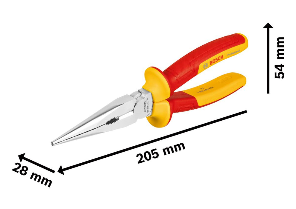 LONG-MOUTH PLIERS 1000V 200MM BOSCH PRO