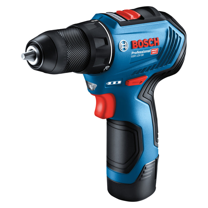 CORDLESS BRUSHLESS DRILL BOSCH PROFESSIONAL GSR 12V-30 12 V, 30.00 nm, NUMBER OF BATTERIES 2, 2.00 Ah