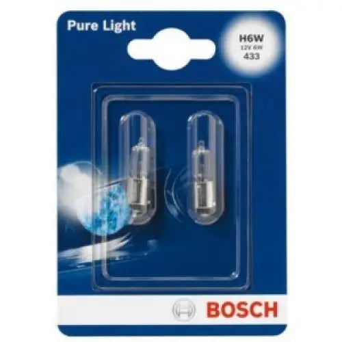 BOSCH PURE LIGHT H6W 4000K 6W 12V CARTON BLISTER X2 PCS - АВТОАКСЕСОАРИ<<<MaxCar&&&КРУШКИ И СВЕТЛИНИ<<<MaxCar