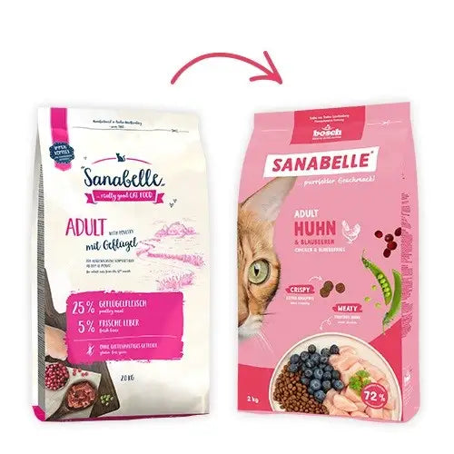 BOSCH Sanabelle Life Adult Chicken & blueberries - dry cat food - 8kg - Dry foodDLK-KAS<<<For the catDLK<<<ActionPL