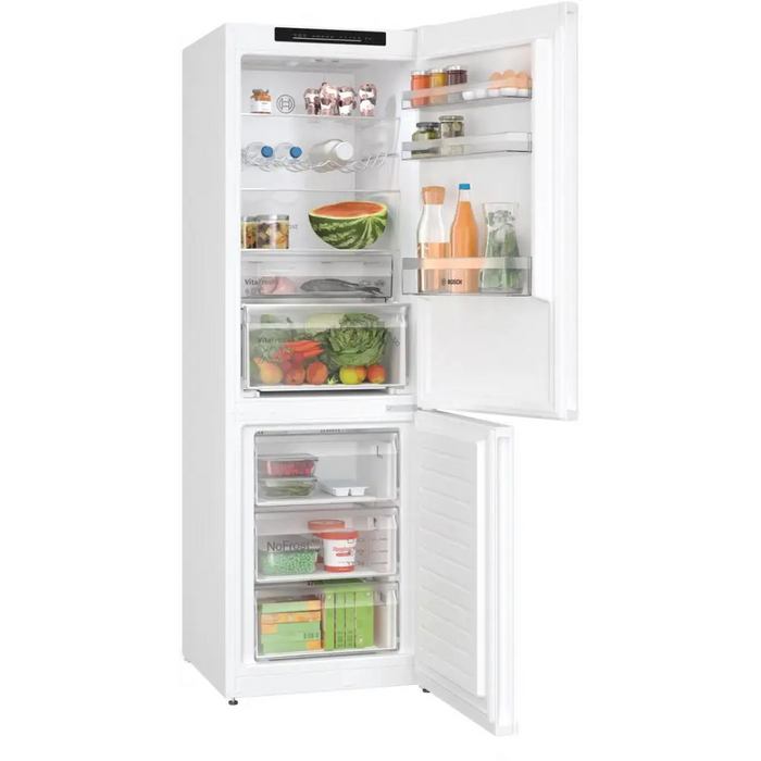 Bosch Serie 4 KGN362WDF fridge-freezer Freestanding 321 L D White - Freestanding refrigerator-freezers