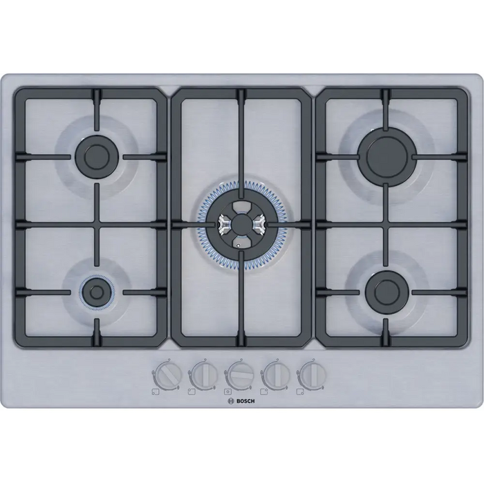 Bosch Serie 4 PGQ7B5K90 hob Stainless steel Built-in 75 cm Gas 5 zone(s) - Built-in hot platesAGD-PGZ<<<Home Appliance
