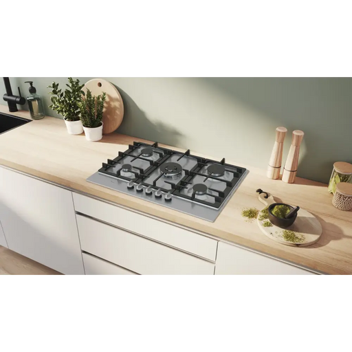 Bosch Serie 6 PCQ7A5I90 hob Stainless steel Built-in 75 cm Gas 5 zone(s) - Built-in hot platesAGD-PGZ<<<Home Appliance
