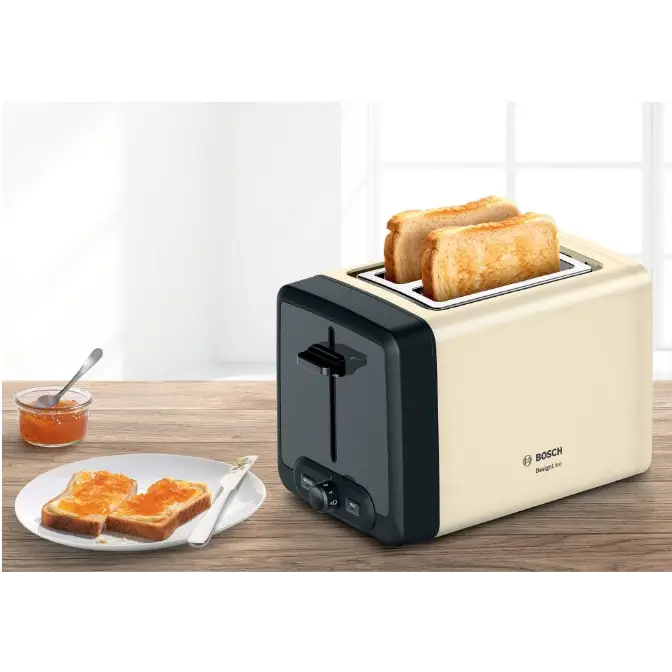 Bosch TAT4P427 Toaster DesignLine 820-970 W Auto power off Defrost and warm setting Lifting high Beige - Уреди за