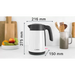 Bosch TWK7L461 Kettle 2400 W 1.7 l White - Кухненски уреди<<<BOSCH дребна електродомакинска