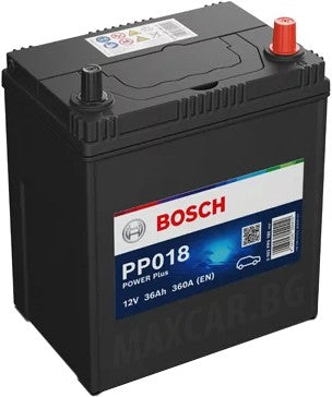 BOSCH POWER PLUS 36AH 360A R+ JIS Тънки клеми