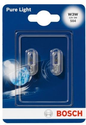 BOSCH PURE LIGHT W3W 4000K 3W 12V CARTON BLISTER X2 PCS