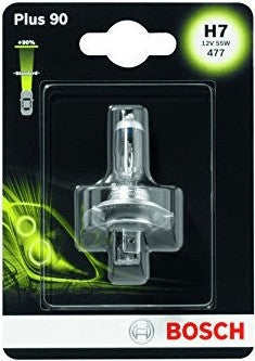 BOSCH PLUS 90% H7 3200K 55W 12V CARTON BLISTER 1 PCS