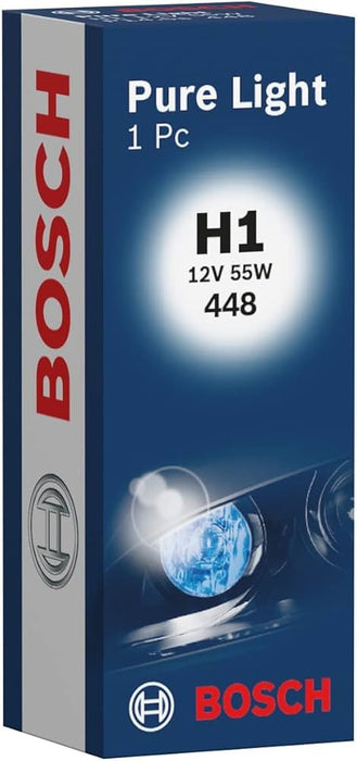 BOSCH PURE LIGHT H1 4000K 55W 12V CARTON BOX 1 PCS