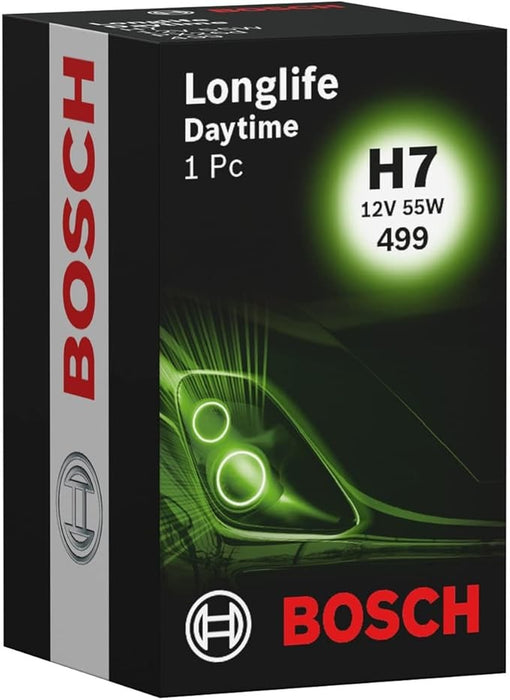 BOSCH LONGLIFE DAYTIME H7 4000K 55W 12V CARTON BOX 1 PCS