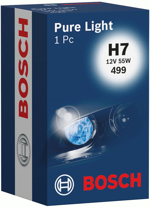 BOSCH PURE LIGHT H7 4000K 55W 12V CARTON BOX 1 PCS