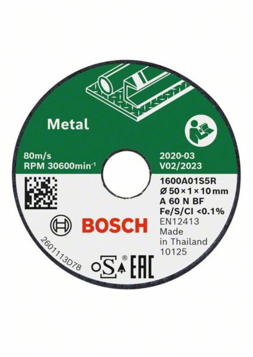 DISC FOR METAL 50X1X10MM 3PCS BOSCH