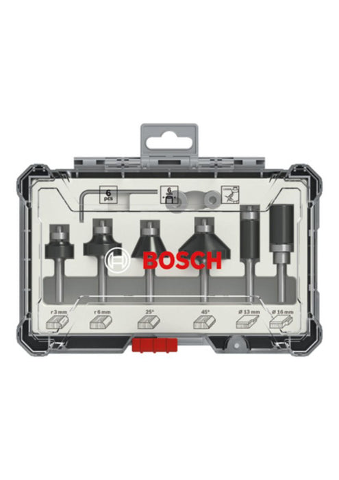 Multipurpose router bit set BOSCH 6 mm 6 Pieces
