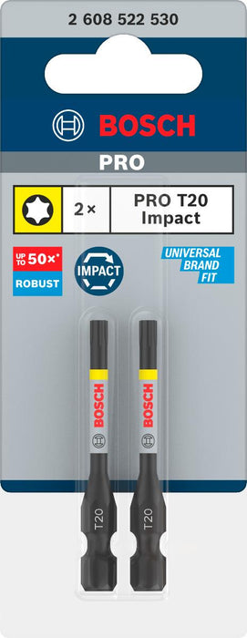IMPACT BITS SET T20 2PCS BOSCH