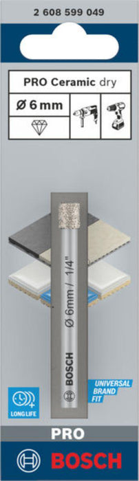 DRILL BIT FOR CERAMIC 6X66MM BOSCH