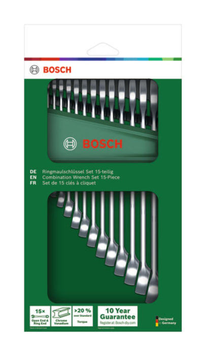Combination spanner set BOSCH 6-21 mm 15 Pieces
