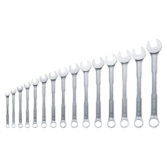 Combination spanner set BOSCH 6-21 mm 15 Pieces