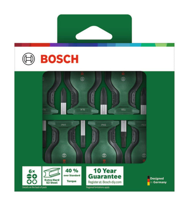 Screwdriver Set BOSCH PH/PZ/TX/Flat S2 pH