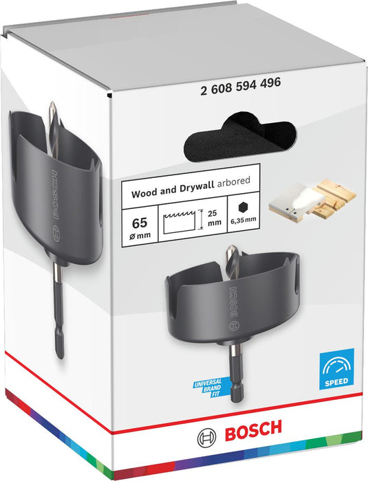 BOSCH WOOD & DRYWALL DRILL 65MM