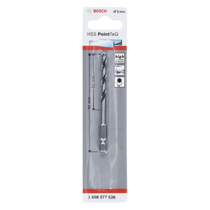 DRILL FOR METAL BOSCH POINT TEQ HEX
